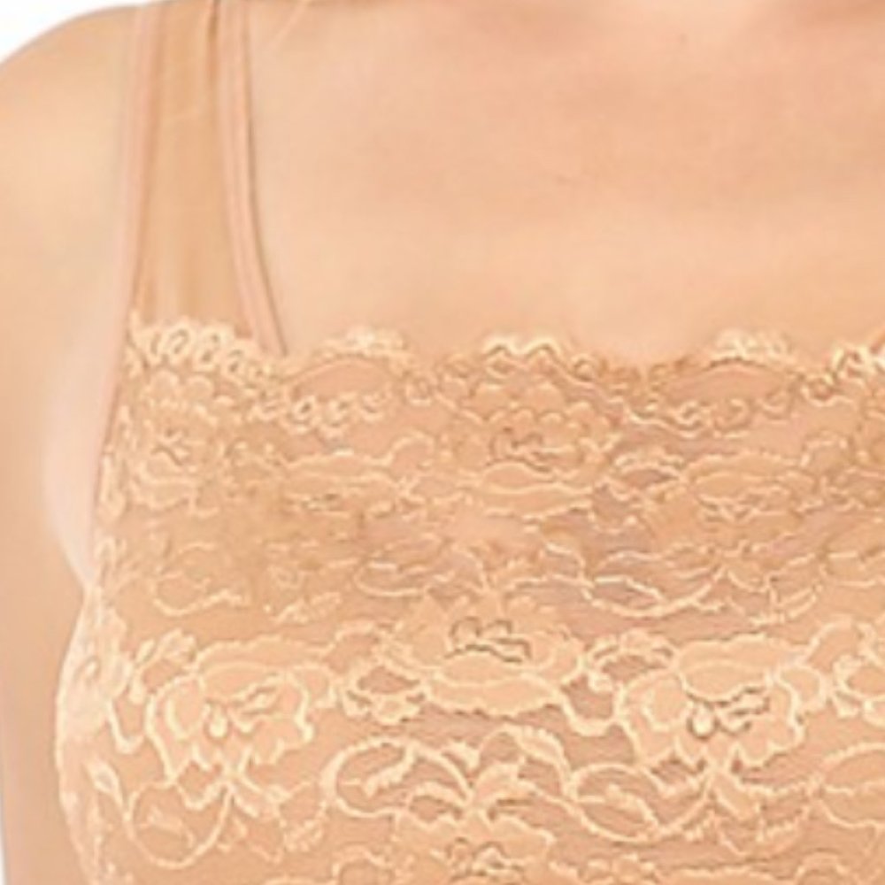Color Eggshell "THE ANSWER" Seamless Bra Top - Picture 2 of 3